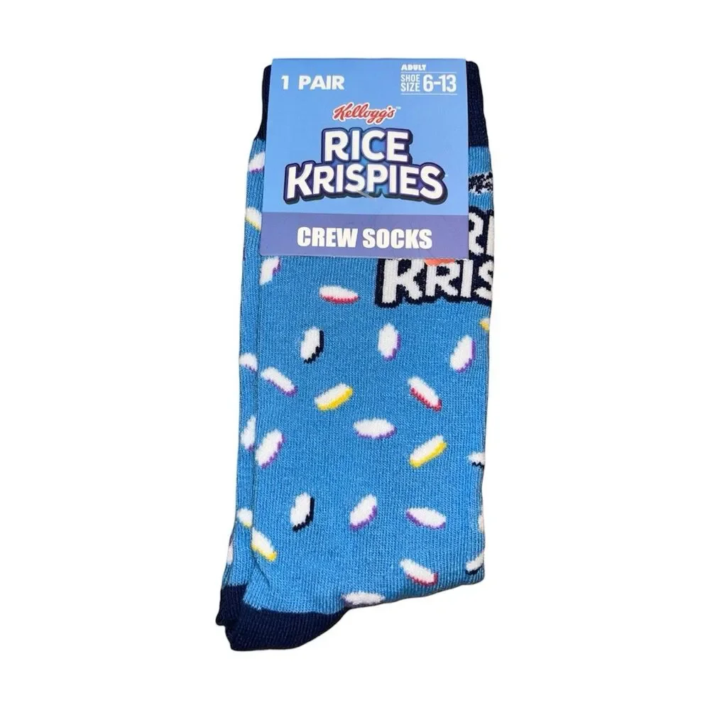 4x Rice Krispies Novelty Crew Socks Adult Set Size 6-13